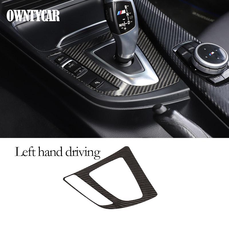 Для BMW 3 4 серии F30 F31 F32 F35 2013-2019 Накладки-наклейки Декоративная отделка Панели переключения передач Консоли Автомобиля из Настоящего Углеродного Волокна