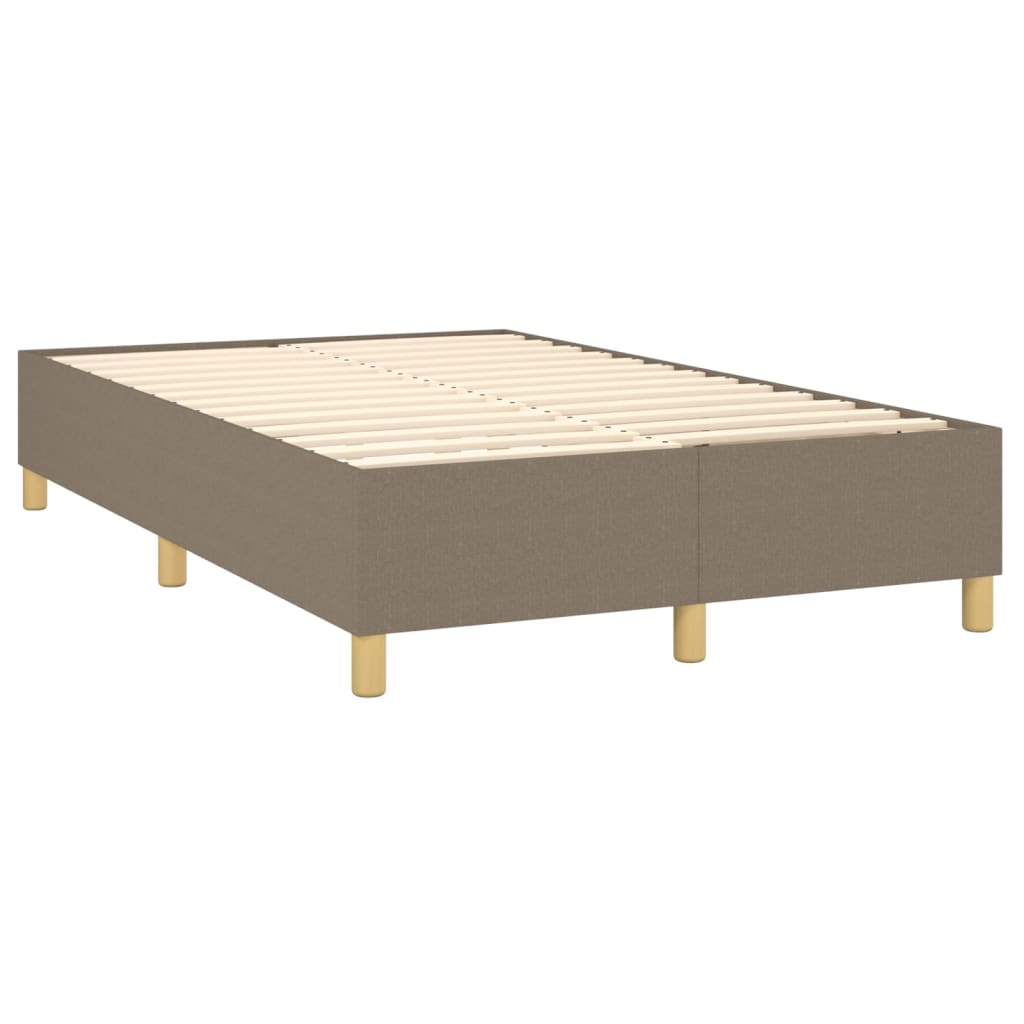 Vidaxl Континентальная кровать с матрасом, цвет тауп, ткань, 120x200 см