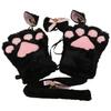 Plush Cat Ears Paws Gloves Tail Anime Cosplay Kitten Pet Play Kink Fetish Women's Costumes