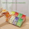 Transparent Lid Snack and Tea Storage Box with Free Shipping for Living Room or Office