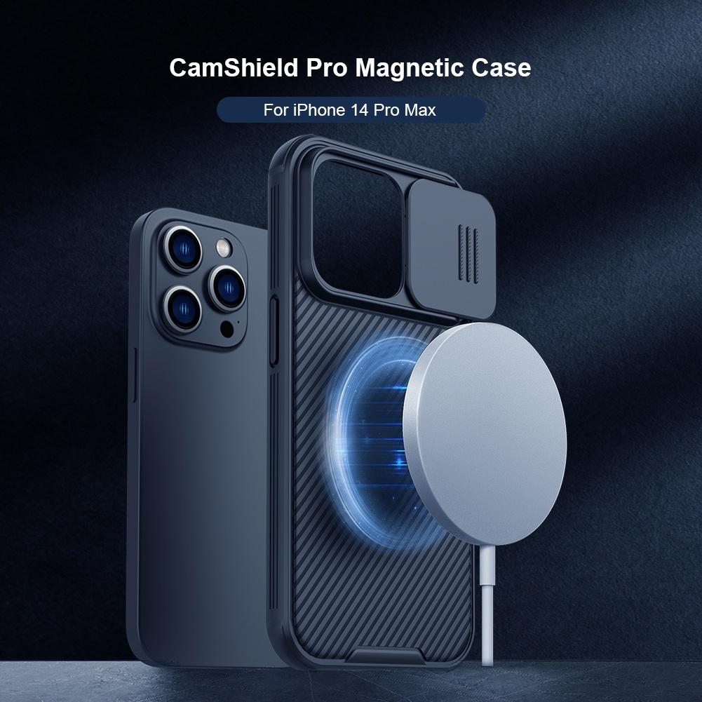 NILLKIN Роскошный магнитный чехол для iPhone 14 Pro 14 Plus 14 Pro Max CamShield Pro, чехол для телефона, защита слайдера камеры, ТПУ + ПК, противоударная задняя крышка