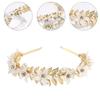 Нежный обруч для волос в форме листа в стиле барокко для девушек и женщин, которые фотографируются, свадебные повязки для волос в форме жемчужных листьев
