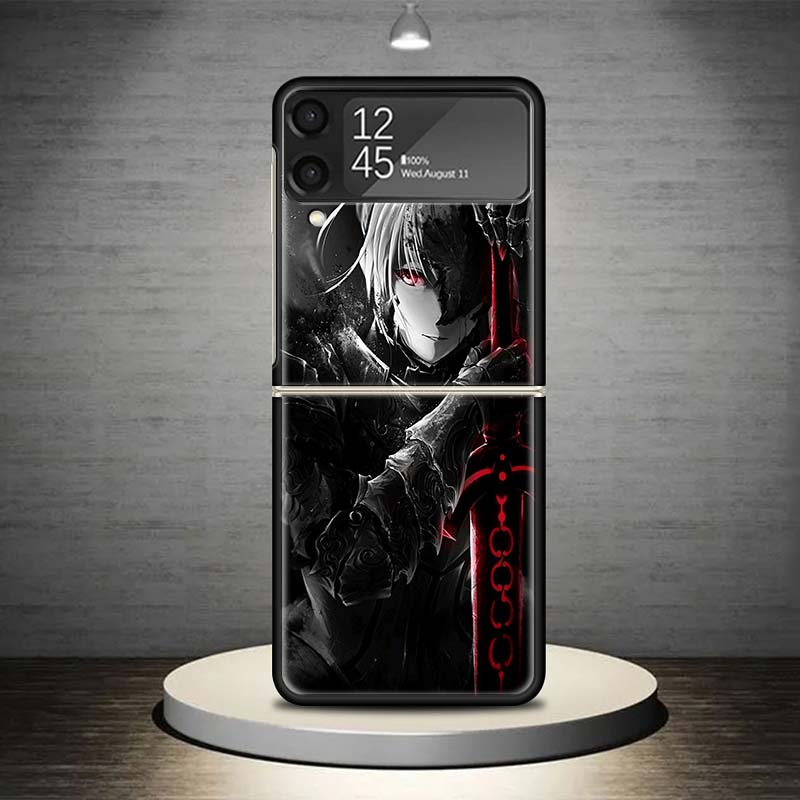 Чехол для телефона Saber из Fate Zero Stay Night для Samsung Galaxy Z Flip 7 6 5 4 3 5G Ударопрочный чехол Z Flip7 Flip6 ZFlip5 Flip3 Flip4 L