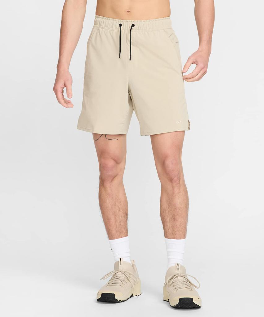 NIKE Unlimited Dry Fit 7-Inch Unlined Versatile Shorts M - Desert Khaki:Black:Desert Khaki / Dv9341-251