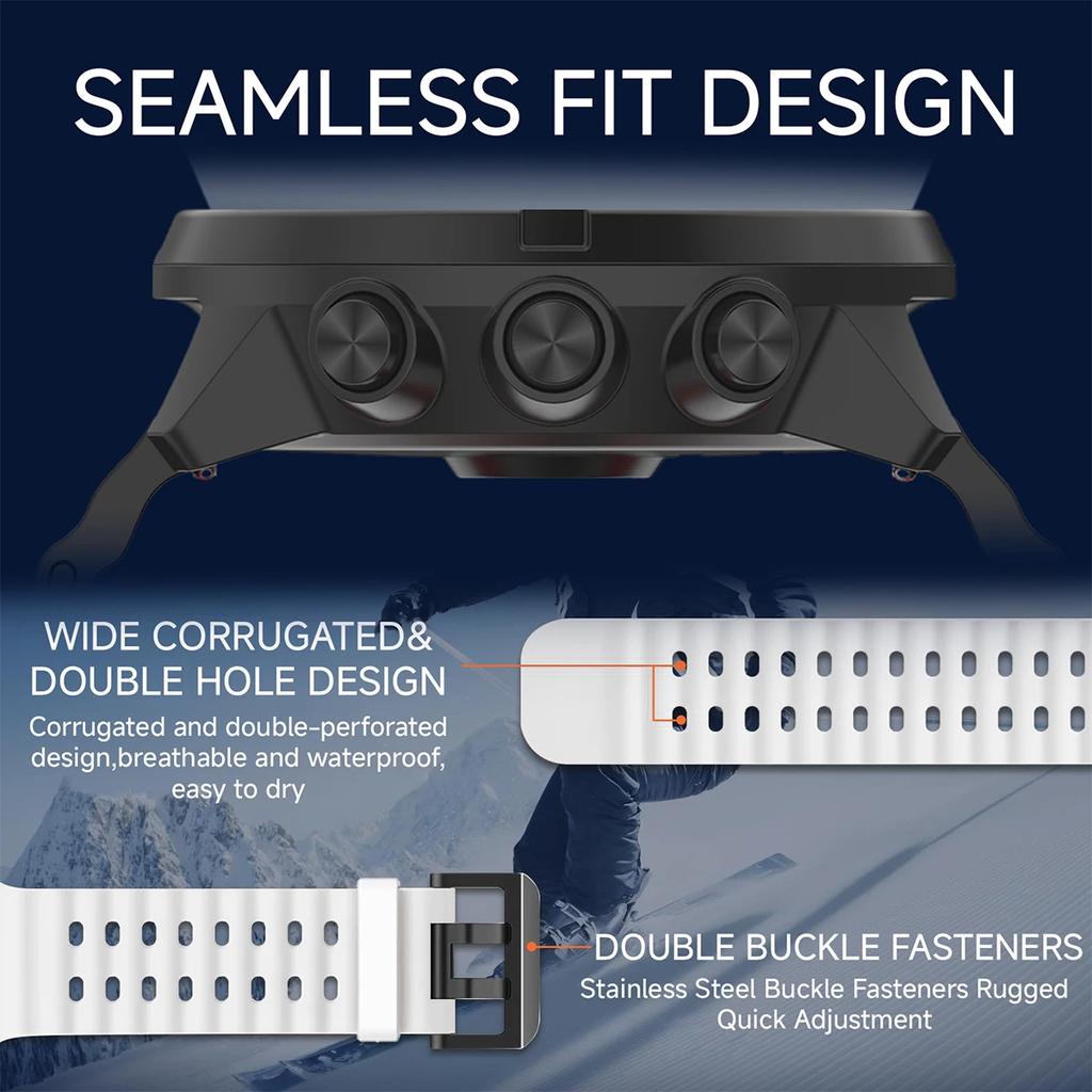 22мм Океанический силиконовый ремешок для Huawei Watch GT5 5Pro GT4 46мм Сменный 24мм браслет для Samsung Galaxy Watch 3 45мм Gear S3