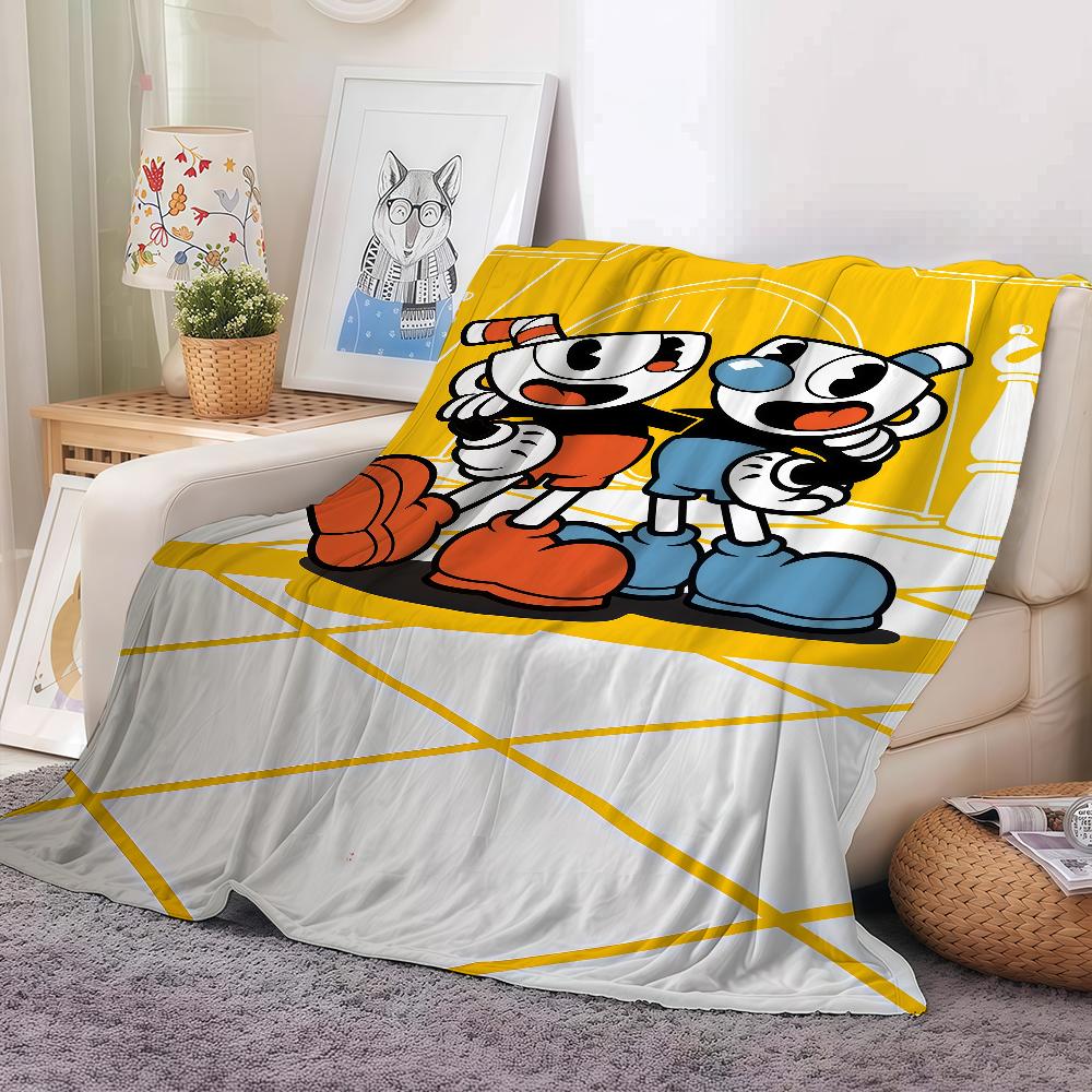 Забавная Игра C-Cuphead Одеяло Теплое И Мягкое Подходит Для Спальни Гостиной Дивана Кровати Офиса Путешествий Кемпинга
