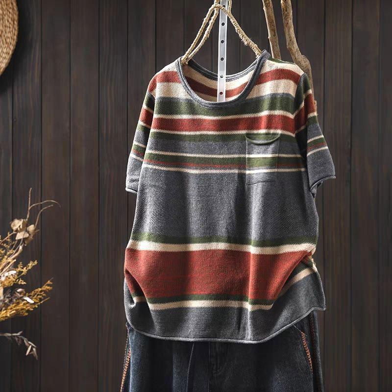 Топы женские летние футболки больших размеров эластичные повседневные свободные принтованные повседневные пуловеры футболки топы