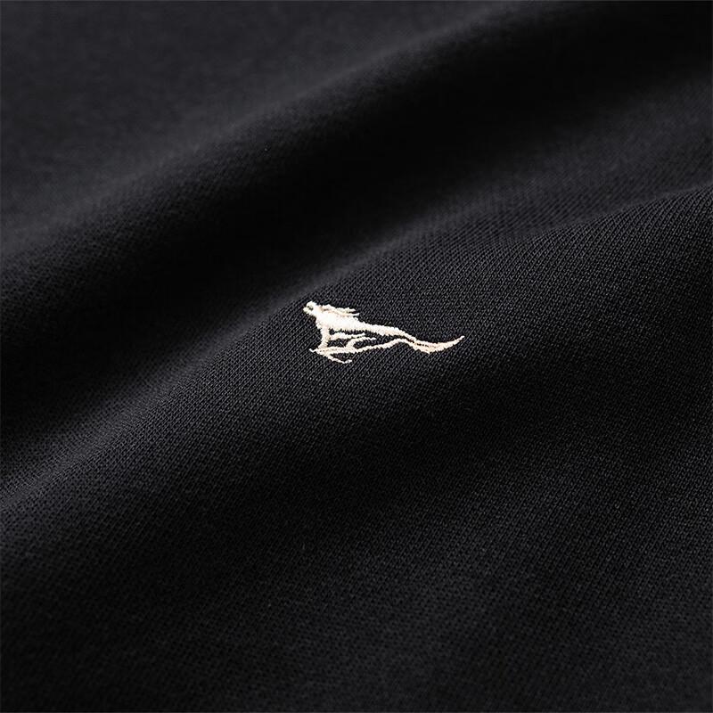 Septwolves Men's Embroidered Terry Round Neck Long Sleeve T-Shirt