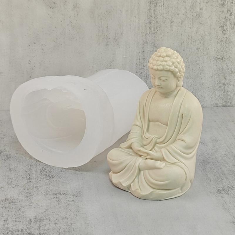 Candle Moulds Clay Moulds Crafts Moulds Hand-making Supplies Buddhism Shape Non-stick Silicone Material for Figure Craft