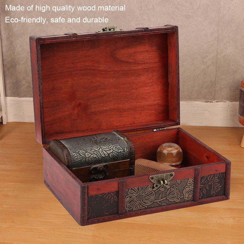 Vintage Wooden Storage Box Small Size Book Jewelry Storage Box Organizer (#2)