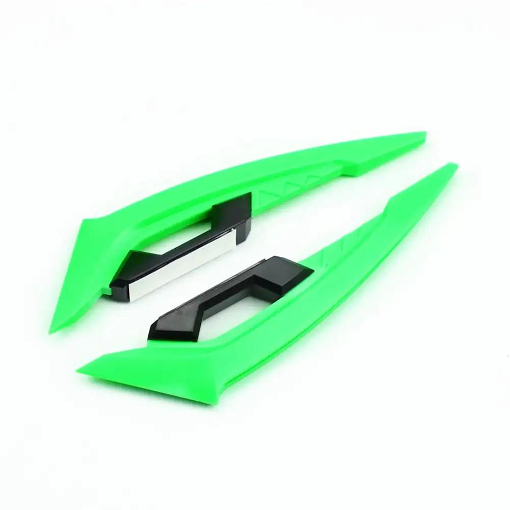 2Pcs Motorcycle Winglets Front Side Spoiler Aerodynamic Wing Set Fixed Wind Wing with Adhesive Decoration Sticker