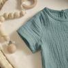 0-4Y Summer Baby Boy Girl Clothes Sets Toddler Newborn Kid Baby Soft T-shirt Shorts Children Outfits Solid Color