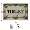 Vintage Toilet Sign - 8x12 Inch Humorous Metal Decor for Farmhouse & Man Cave