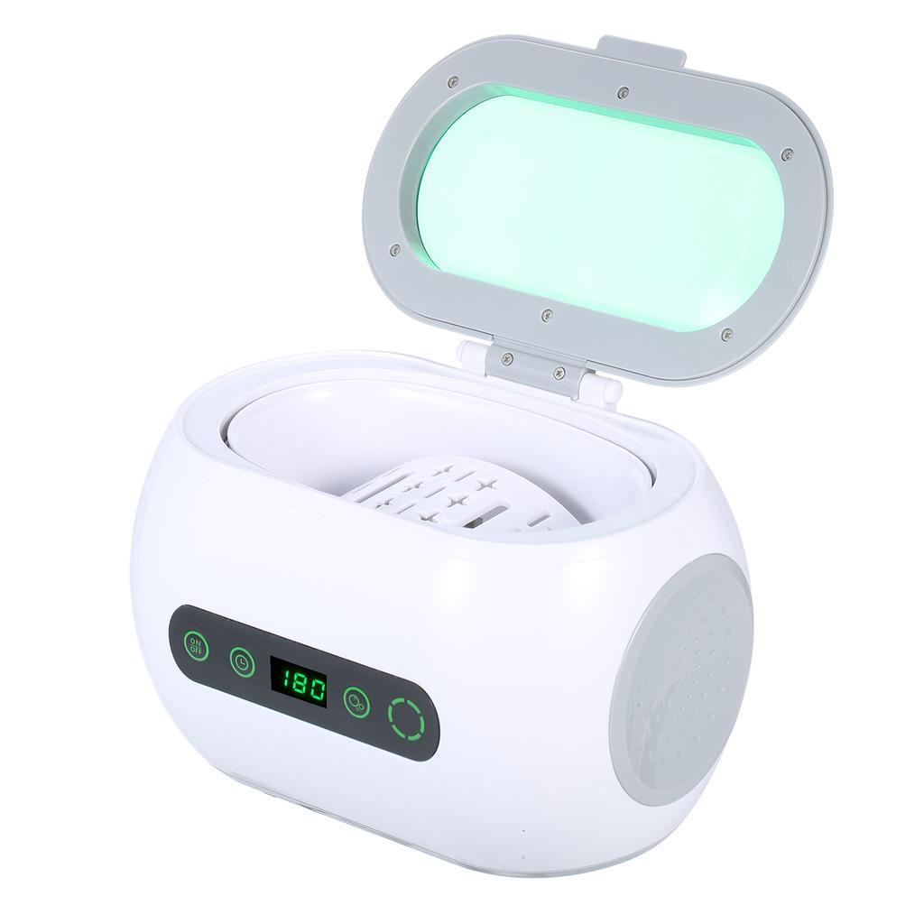 600mL Digital Ultrasonic Cleaner with Degassing Function Household Glasses Cleaning Machine with Stainless Steel Tank
