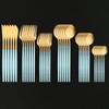 36Pcs Dinnerware Mint Green Gold Eating Utensils Stainless Steel Knives Forks Spoons Cutlery Set Kitchen Home Tableware Service for 6 Flatware Set