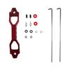 Red Aluminum Battery Tie Down Bracket Battery Hold Down Set