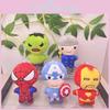 Плюшевая игрушка Marvel Avengers Человек-паук Мягкий брелок с дизайном Железного человека и Халка для детей