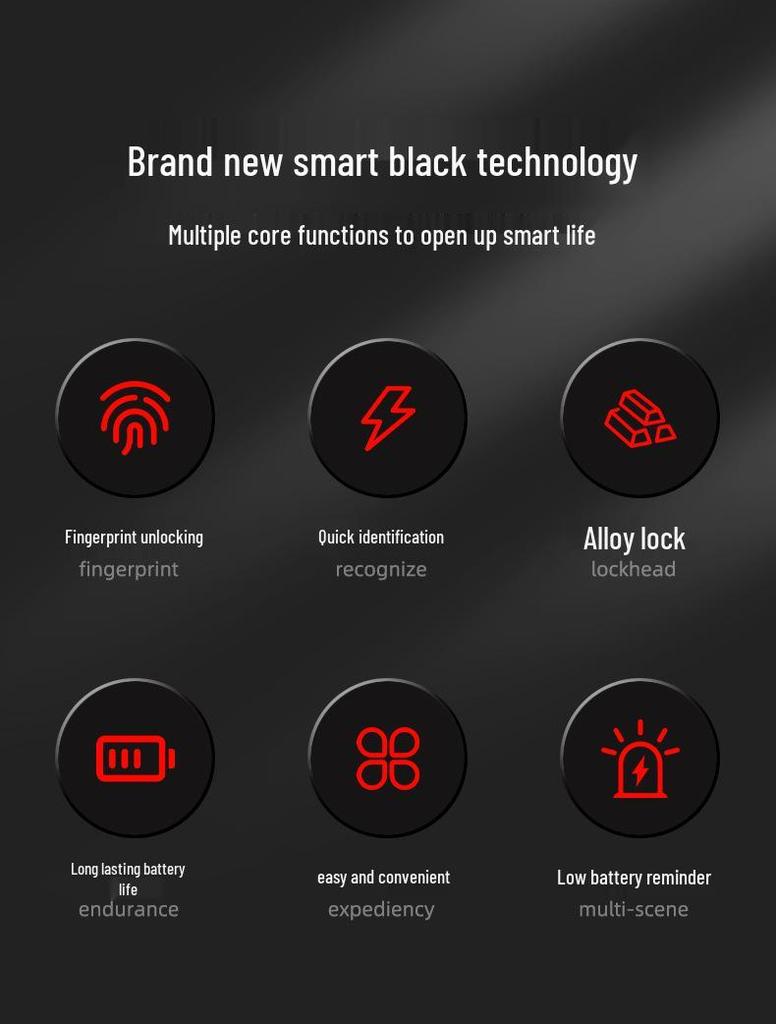 NFC Smart No-Drill Furniture and Drawer Lock: Multi-Functional Fingerprint Anti-Theft Lock for Office Doors.