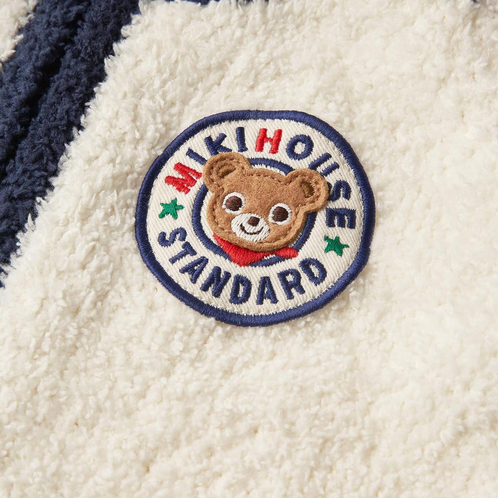 Комнатный лонгслив и низ для мальчиков и S темно-синий [Miki House] одежда, рукава, домашняя одежда, комплект, пушистый, для девочек, для малышей, для детей, детская одежда, 13-7302-387,