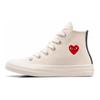Comme des Garçons PLAY x Chuck 70 High PS Одинокое Сердце - Молочный Детские Кроссовки Кремовый Красный Черный A08803C