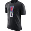 Jordan X NBA Collaboration Paul George Los Angeles Clippers Letter Number Print Crew Neck T-Shirt Unisex T-Shirt Black CV9984-016