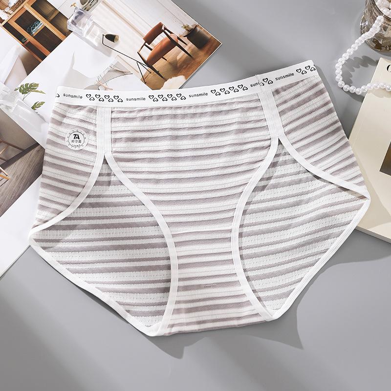 Plus Size Female Pure Cotton Anti Bacterial Crotch High Split Anti Hip Briefs