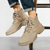 Зимние замшевые мотоциклетные ботинки Fashion Plus Velvet Outdoor Desert Boots Повседневная классическая обувь в британском стиле Универсальные ботильоны