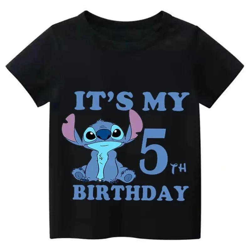 2026 Print Kids Clothes It's My 1 2 3 4 5 6 7 8 9 Years Birthday Boys Girls T Shirt Cute Baby Children T-Shirts