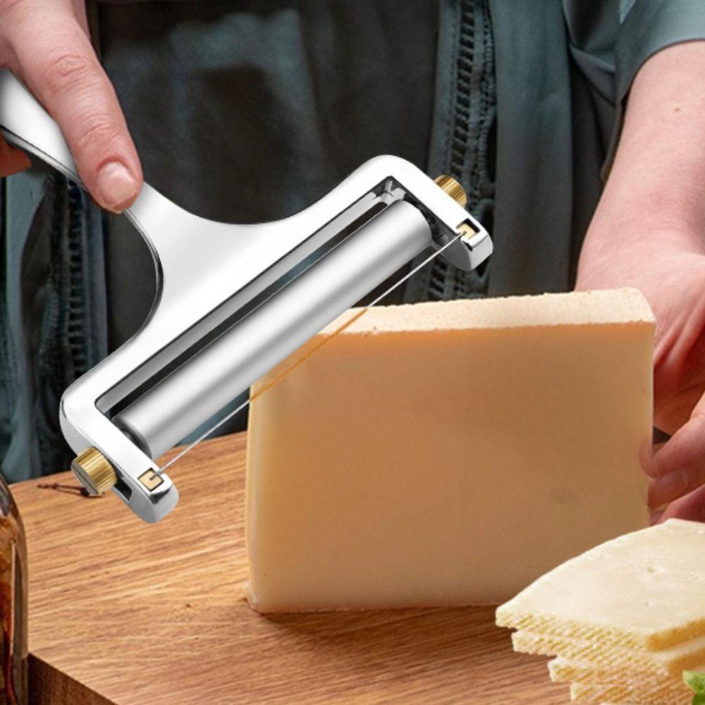 with Replacement Wire Cheese Slicer Adjustable Thickness Cheese Block Grater Cheese Cutter Cheddar