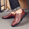 British Style Men'S Casual Oxford Shoes Breathable Massage Sole Outdoor Commuting Leather Shoes Business Men'S Work Shoes