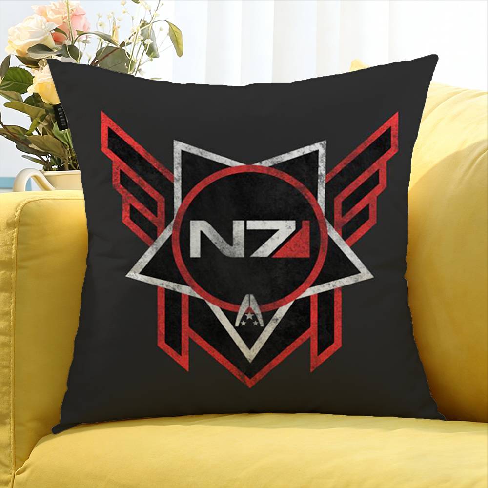 Game N7 M-Mass Effect World Various Sizes Square Pillow Case For Car Home Bedchamber Decor