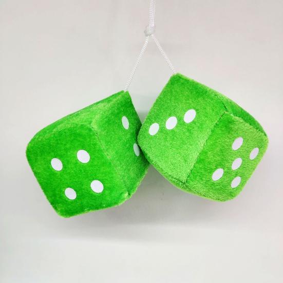 1 пара игральных костей, плюшевый кулон, супер мягкая губка, наполнитель, красочные точечные игральные кости, плюшевые украшения, пушистые мягкие кости, антистрессовая плюшевая игрушка, украшение автомобиля
