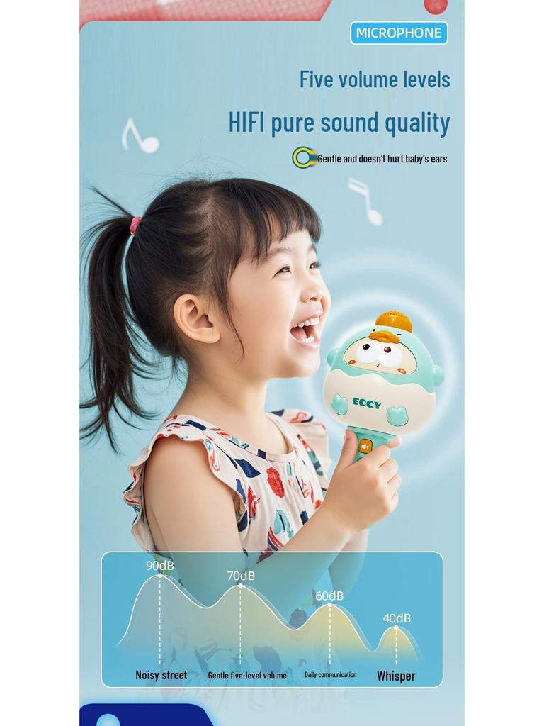 Мультяшный Bluetooth Караоке Микрофон и Динамик для Детей: Игрушка для пения и музыкального взаимодействия между родителем и ребенком