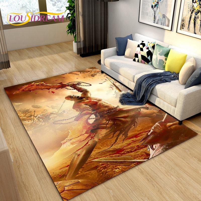 Большой коврик для игры God of War, коврик для геймеров, коврик для гостиной, спальни, дивана, коврик для украшения, детский нескользящий напольный коврик