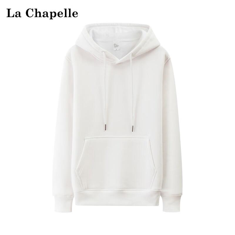 La Chapelle Unisex Solid Color Pullover Hooded Sweatshirt
