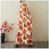 Women's Vintage Long Dress with Cotton and Linen Patterns