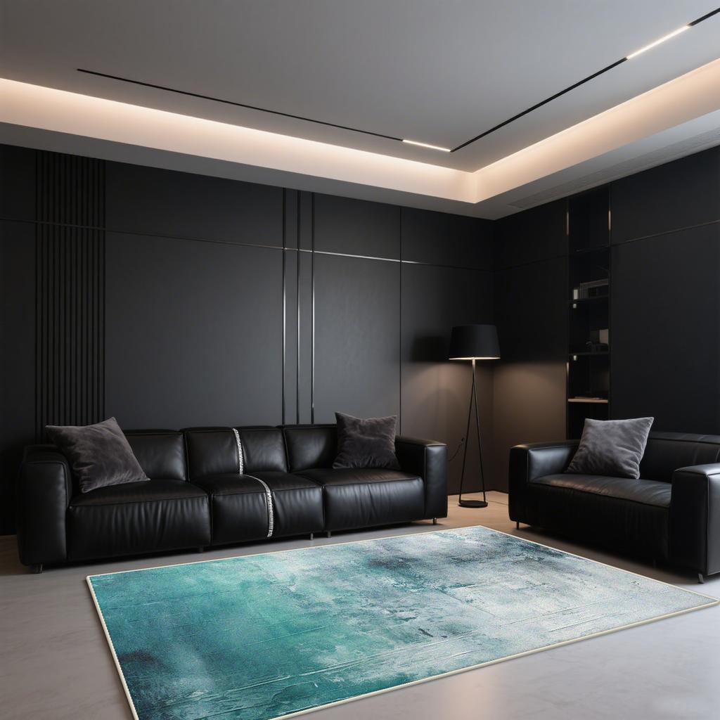 Современный Роскошный Ковер для Гостиной Большой Площади Абстрактная Декорация Ковер в Стиле Чернильной Живописи для Спальни Офиса Кофейных Столиков Моющиеся Коврики