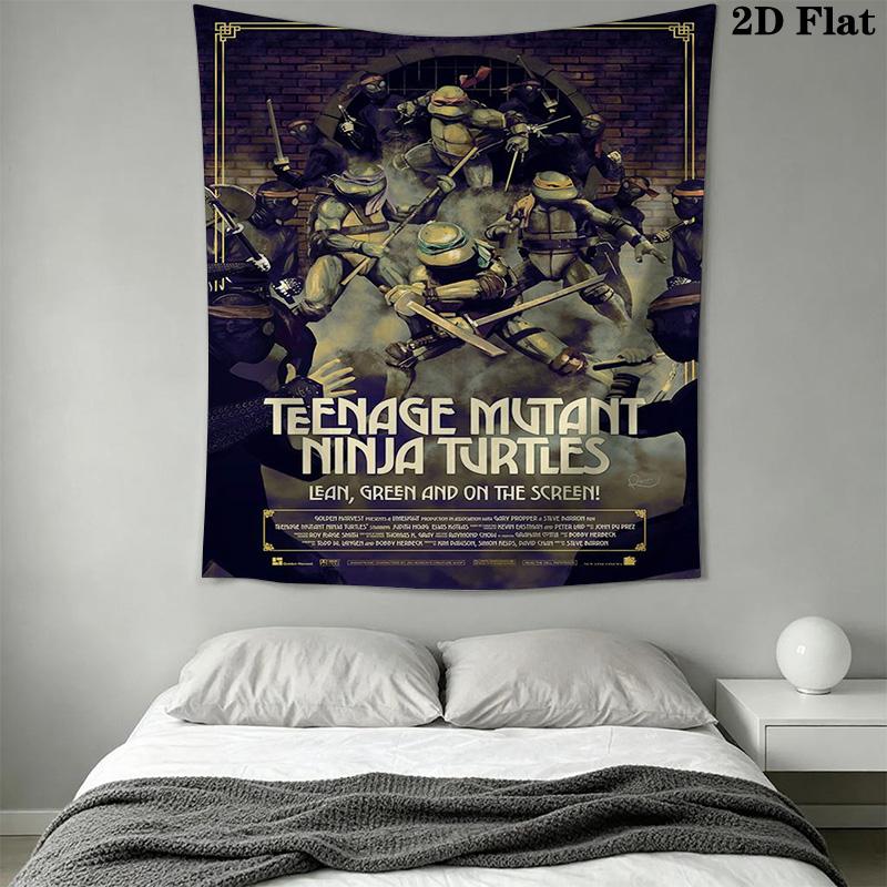 Teenage Mutant Ninja Turtles City Adventure Tapestry Background Cloth Fashion Print Home Decor Soft Background Cloth