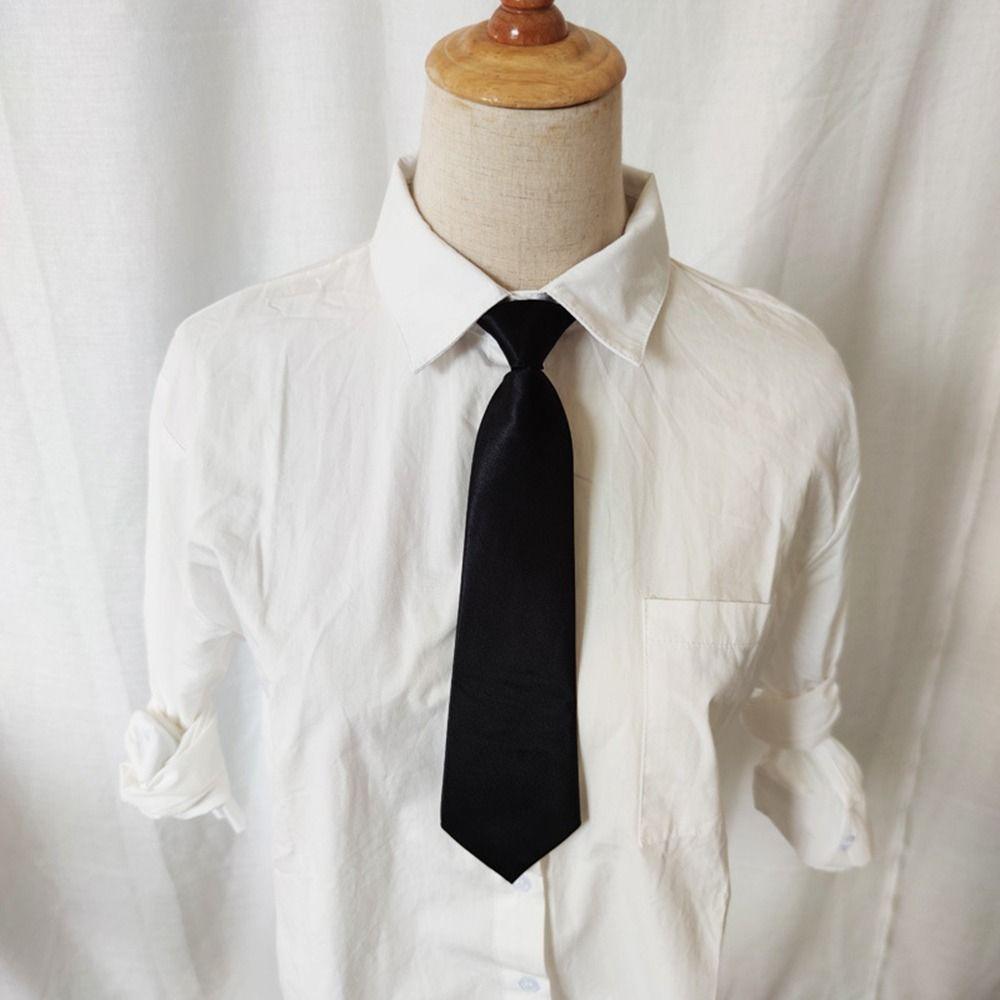 Accessories Photograph Props For Kids School Uniform Tie Solid Color Elastic Necktie Children Tie