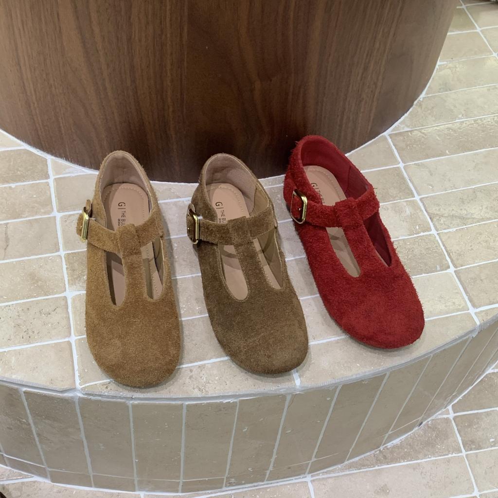 Fashion IPPEUM Women Mary Janes Shoes 2025 New Fall Fashion Brown Round Toe Ballet Flat Shoe