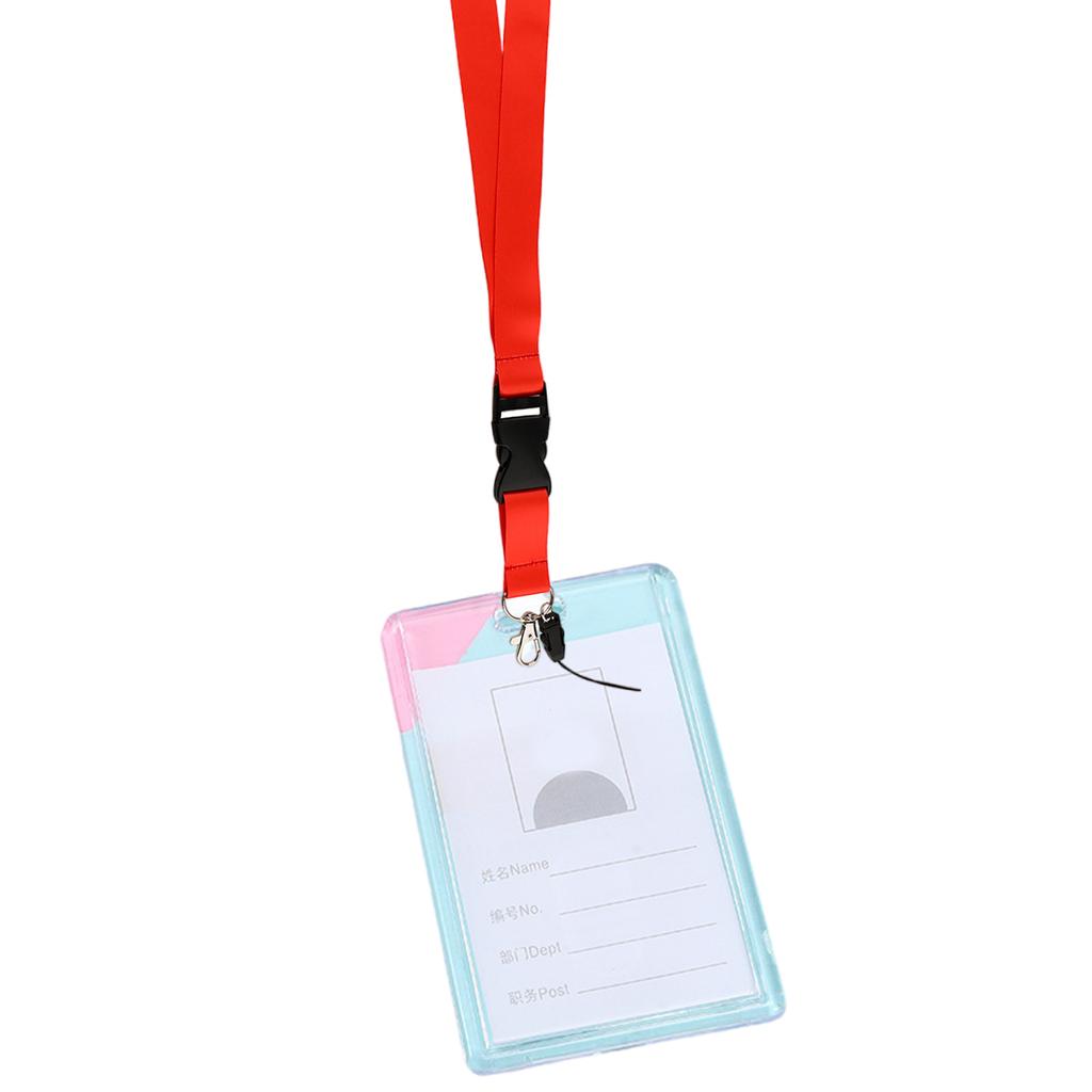 Adjustable Keychain Lanyard Strap Nylon Badge Holder Card Holder Lanyard Phone Lanyard Strap For Office And School Use