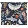 Curtain Illustration Marine Life Shark 3D Digital Printing Blackout Curtain Punching