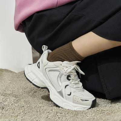 Модные весенне-осенние повседневные кроссовки женские легкие универсальные туфли с толстой подошвой дышащие одинарные туфли женские