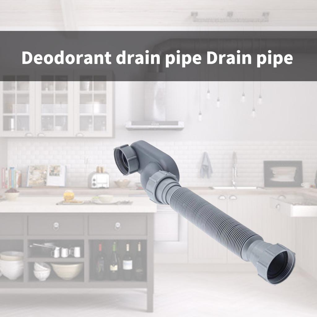 Flexible Bathtub Drain Pipe Easy Installation Trap Space Saving ABS Drain Pipe Bathroom Drain Replacement Simple To Use