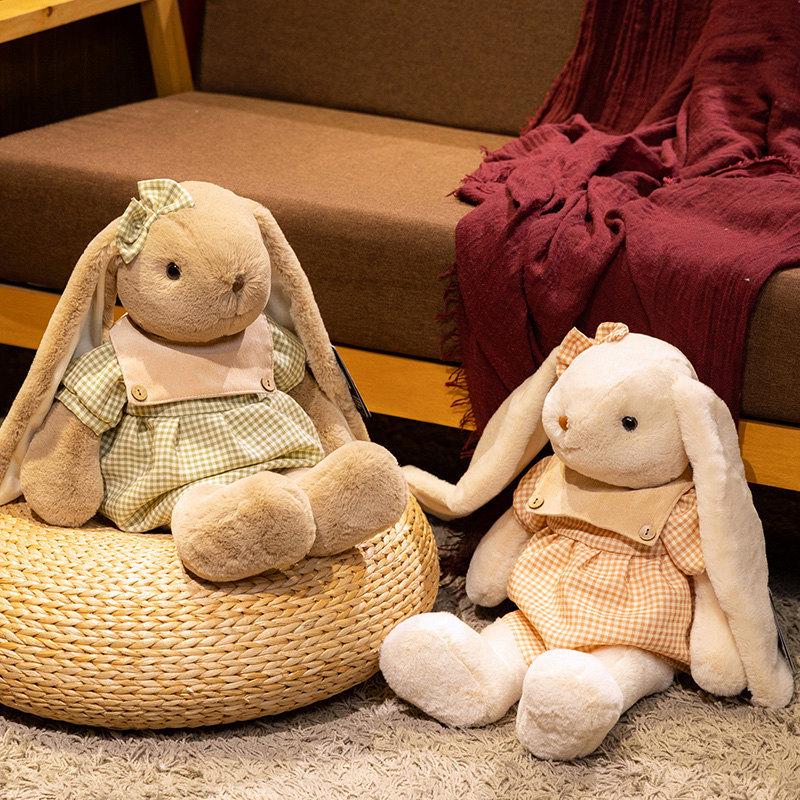 Милая плюшевая игрушка Зайчик Лили с длинными ушами - Подарок для малыша и тряпичная кукла