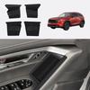 С Mazda 2026 Модель Ящик для хранения ручки двери 4 шт. Карман двери Хранение мелких предметов Внутренний лоток для ручки двери TPE Моющийся Звукопоглощение Интерьер