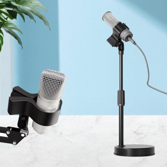 Микрофонный зажим Регулируемый микрофонный зажим для микрофонов с диапазоном внешнего диаметра от 1,26" до 2,36" для сцены церкви студии