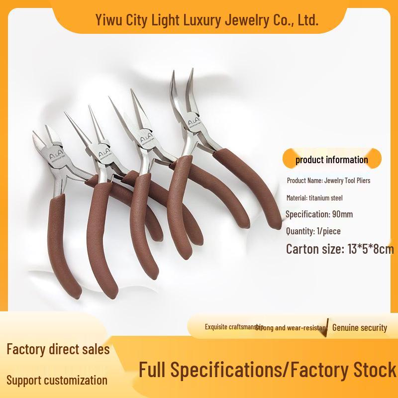 Ручные плоскогубцы с круглым носом из высокоуглеродистой стали для изготовления ювелирных изделий и работы с проволокой