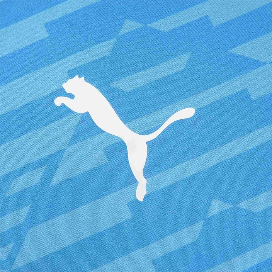 Puma Футболка с коротким рукавом и круглым вырезом с логотипом, мужская, светло-голубая 705371-18