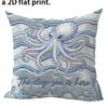 Seaside Themed D Flat Print Doublesided Printed pillow cover Short plush Suitable living rooms bedrooms throw cushion cover